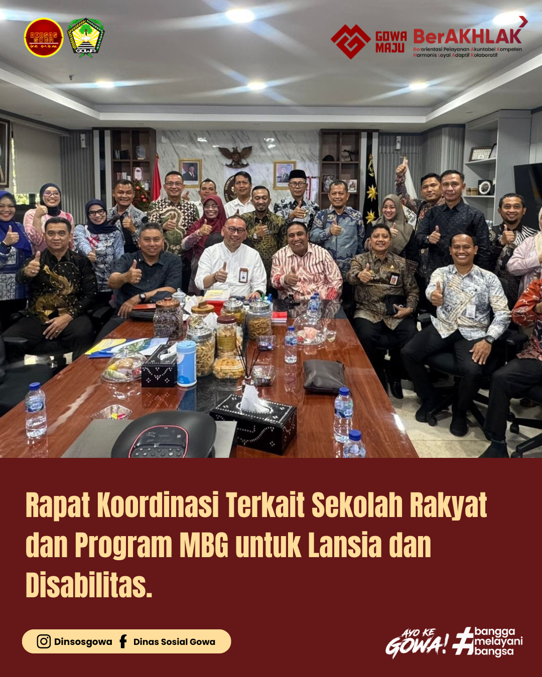 Rapat Koordinasi Terkait Sekolah Rakyat dan Program MBG untuk Lansia dan Disabilitas