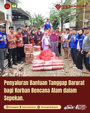 Penyaluran Bantuan Tanggap Darurat Korban Bencana Alam dalam Sepekan.